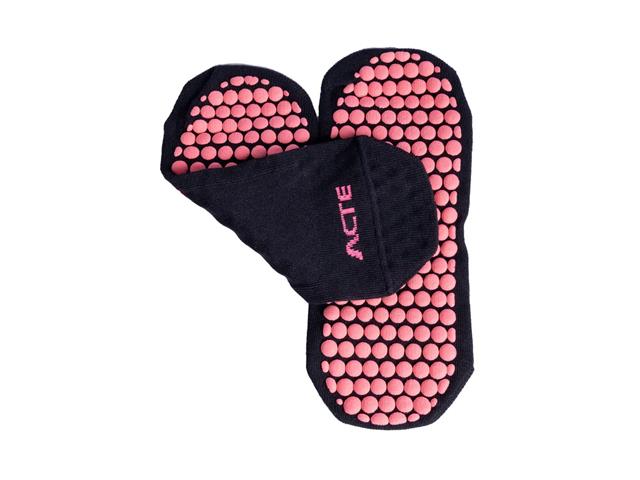 Par de Meias para Pilates Acte Sports F3-PR Preta e Rosa Tam 33 ao 38 - 4