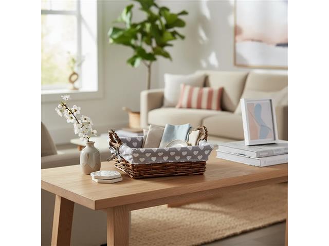 Cesta Quadrada Mundiart com Tecido 23x23/8cm - 1