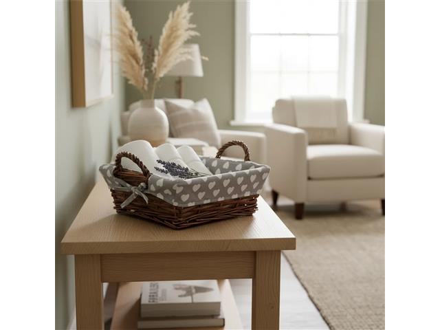 Cesta Quadrada Mundiart com Tecido 23x23/8cm - 3