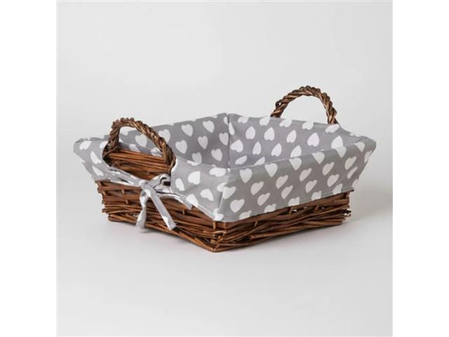 Cesta Quadrada Mundiart com Tecido 23x23/8cm - 4