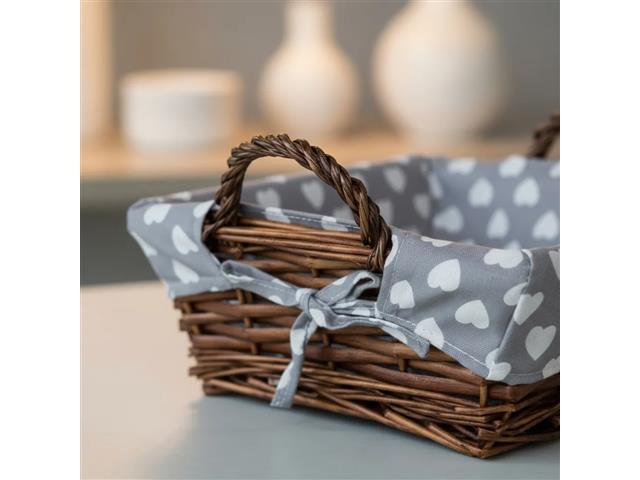 Cesta Quadrada Mundiart com Tecido 23x23/8cm - 5