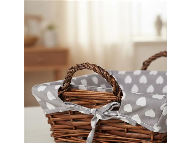 Cesta Quadrada Mundiart com Tecido 23x23/8cm - 8