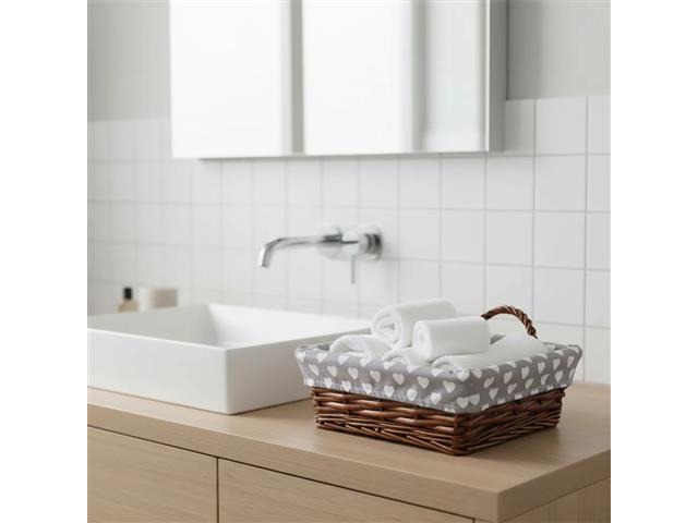 Cesta Quadrada Mundiart com Tecido 23x23/8cm - 9