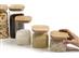 Pote de Mantimentos Quadrado Oikos Flat com Tampa Bambu 600ML - 1