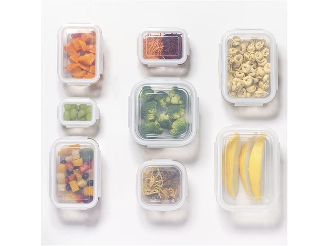 Pote Hermético de Vidro Oikos com Tampa Transparente 1,040 Litros - 1