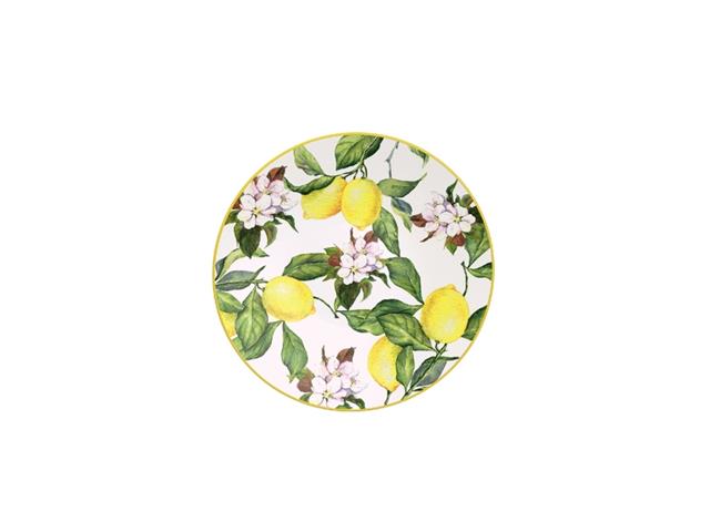 Kit Prato Sobremesa Tramontina Carmen em Porcelana Decorada 6 Peças - 1