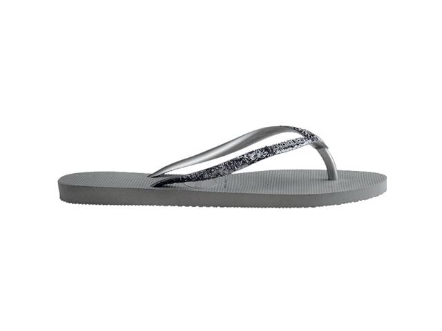 Chinelo Havaianas Slim Glitter II Cinza Aço 35/36 - 3