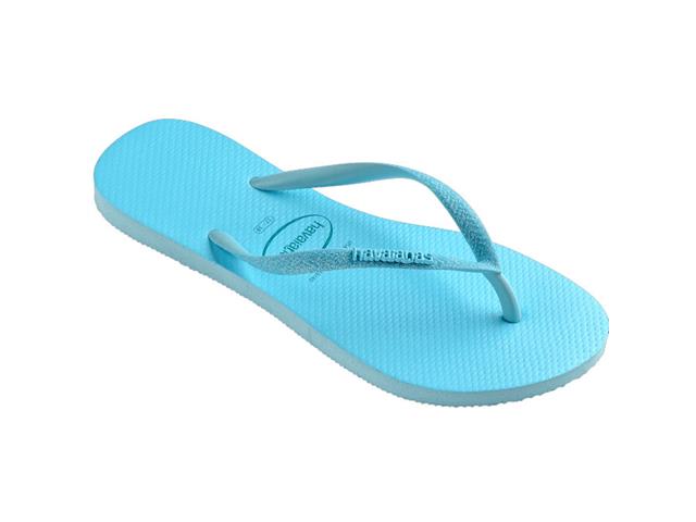 Chinelo Havaianas Slim Glitter Neon Azul Water 33/34 - 2