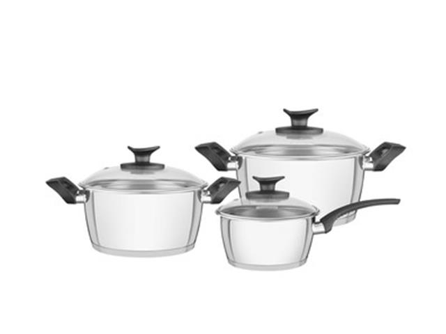 Batería de cocina Tramontina Allegra Baquelita de 3 piezas