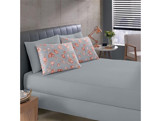 Jogo de Cama Solteiro Buettner Basic Micaela Coral - 1