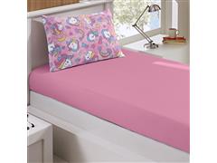 Jogo de Cama Juvenil Buettner Basic Malha Unicornio Rosa