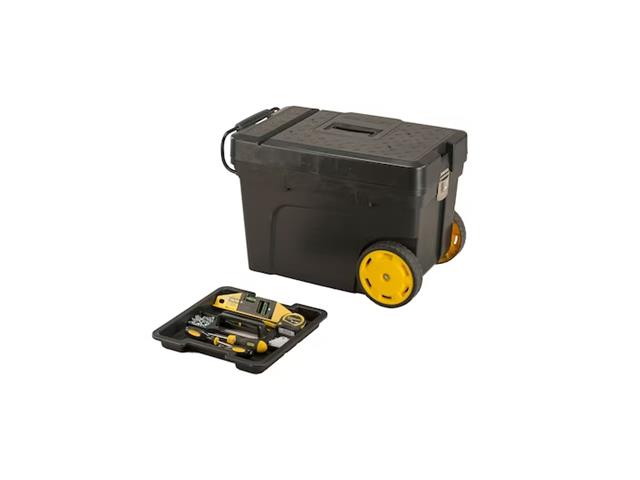 Caixa Plástica Contractor Para Ferramentas Stanley 53 Litros Com Roda - 1