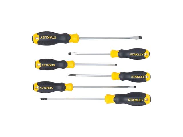 Jogo De Chave De Fenda Stanley Emborrachada 6 Pc - 1