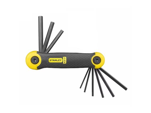 Jogo De Chaves Stanley Hexagonais TorxÂ® - Tipo Canivete - 9 Pçs