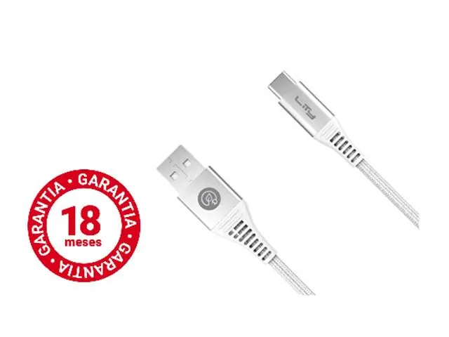 Cabo USB A para USB C Lity 1,5m Branco (CRC-203) Cabo USB A para USB C Lity 1,5m Branco (CRC-203)