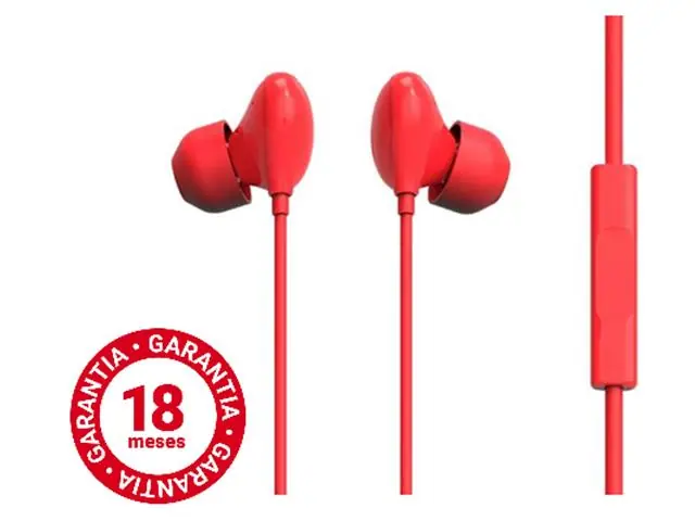 Fone Intra Auricular Ponteira de Silicone Lity Vermelho (EPH-202)