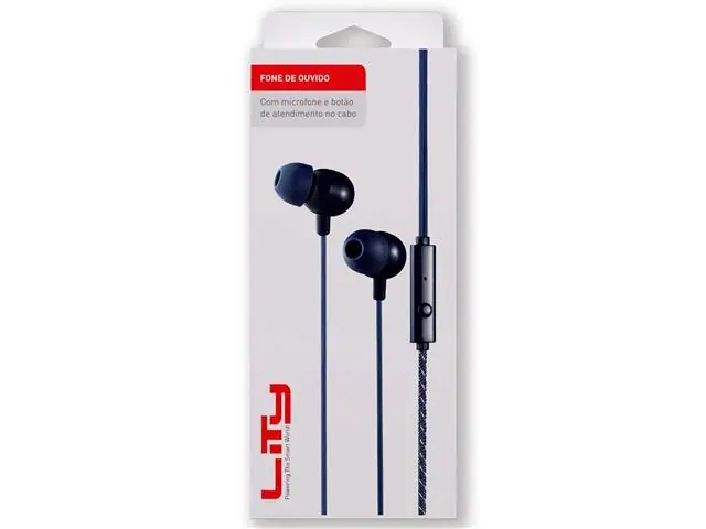 Fone Intra Auricular com cabo Trançado Lity AZ/BC (EPH-304) - 2