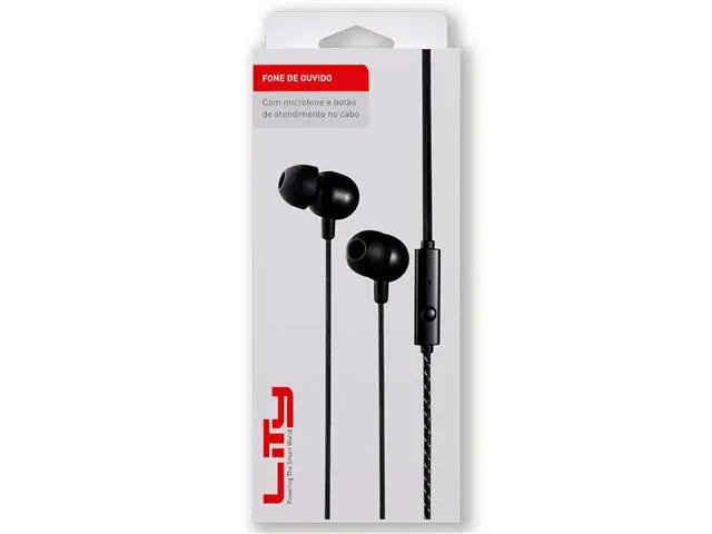 Fone Intra Auricular com cabo Trançado Lity PT/BC (EPH-301) - 2