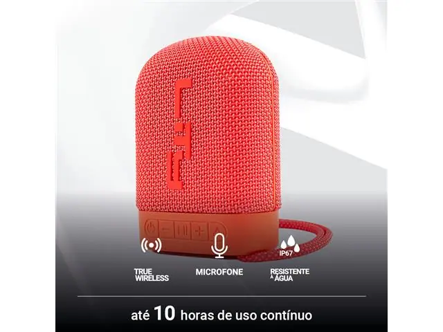 Caixa de Som Bluetooth IP67 5W Lity Vermelha B10 - 1