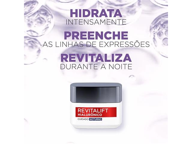 Creme Facial Anti-idade L'Oréal Paris Revitalift Hialurônico Noturno - 1