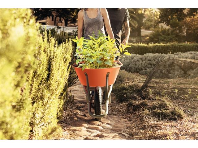 Carrinho de Mão Tramontina com Caçamba Funda Plástica Laranja 55 L - 5