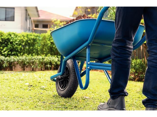 Carrinho de Mão Tramontina com Caçamba Rasa Plástica Azul 50 L - 4