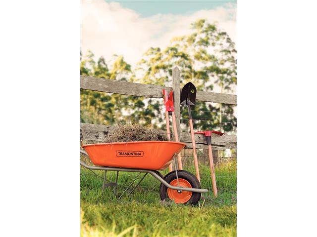 Carrinho de Mão Tramontina c/Caçamba Extrafunda Metálica Laranja 80 - 1