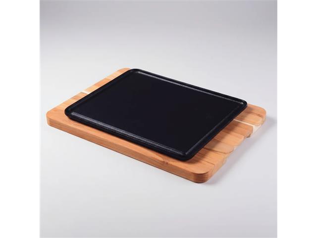 Mix Gril Retangular em Ferro Fundido com Base em Madeira Tramontina - 7