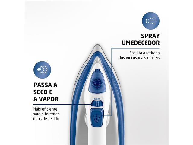 Ferro a Vapor Mondial Branco/Azul 1200W 110V FVN-01-BL - 1