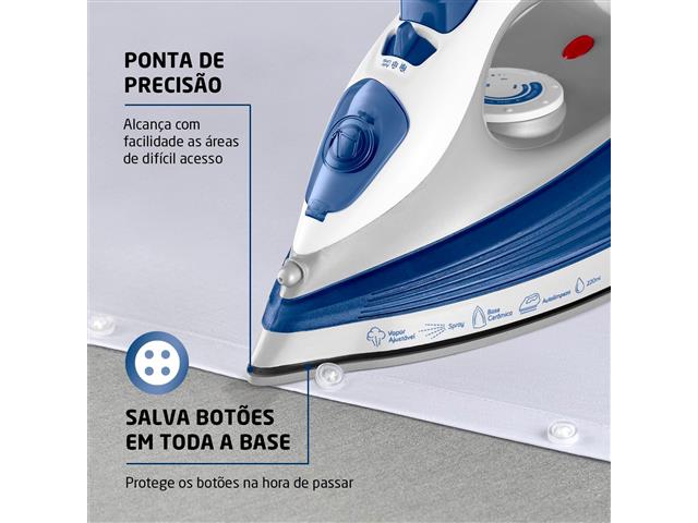 Ferro a Vapor Mondial Branco/Azul 1200W 110V FVN-01-BL - 3