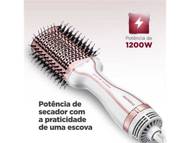 Escova Secadora Mondial Branco/Rose Gold 1200W Bivolt ES-50 - 2