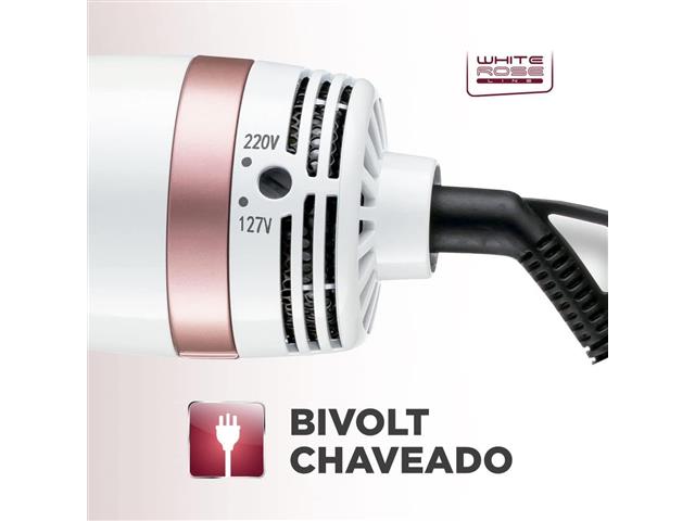 Escova Secadora Mondial Branco/Rose Gold 1200W Bivolt ES-50 - 5