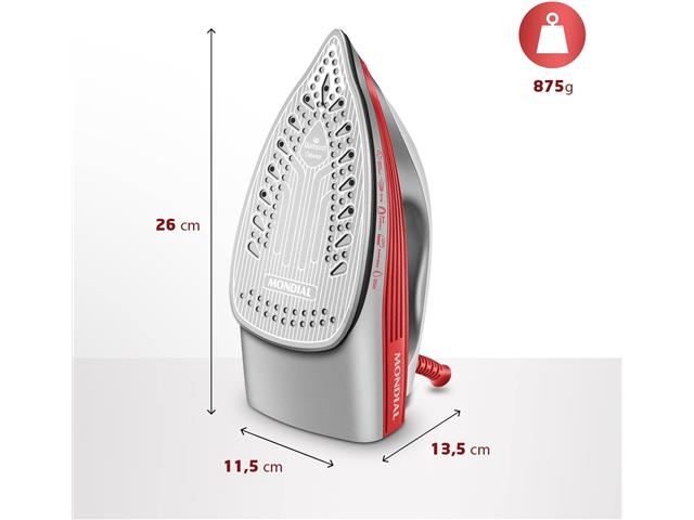 Ferro a Vapor Mondial Branco/Coral 1200W 110V FVN-01-O - 6