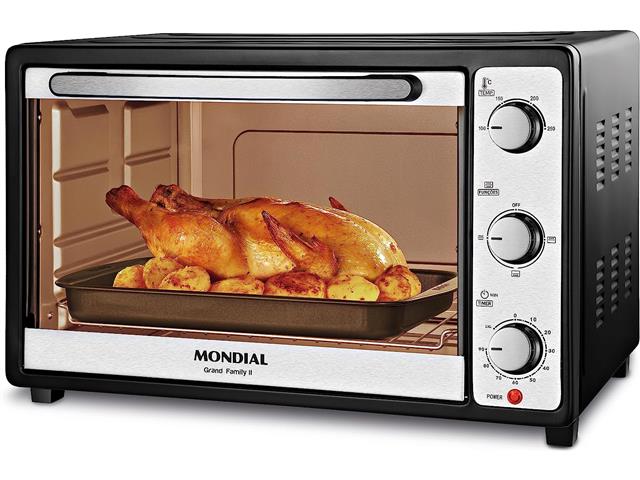 Forno Elétrico 52L Grand Family II Mondial Preto/Inox 1800W 110V FR-52 - 1