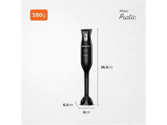 Mixer Pratic Mondial Preto 200W 110V M-15-B - 6