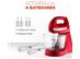 Batedeira Bella Massa Mondial Vermelha/Inox 500W - 3