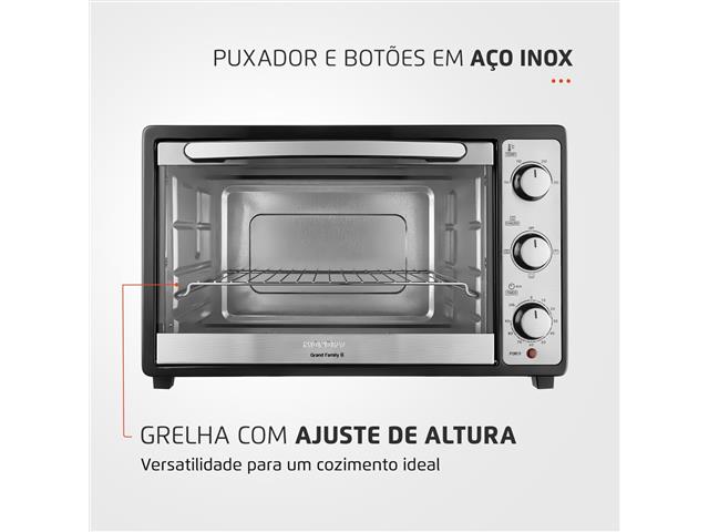 Forno Elétrico 52L Grand Family II Mondial Preto/Inox 1800W  FR-52 - 5