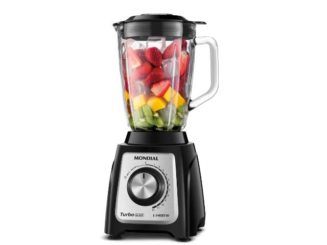 Liquidificador Turbo Glass Mondial Preto 1400W...