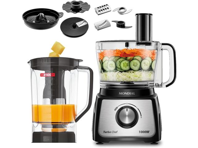Multiprocessador Turbo Chef 9 em 1 Mondial Pre...