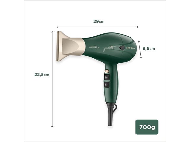 Secador de Cabelo By Juliette Mondial Verde Oliva 2000W  SCP-JU-02 - 6