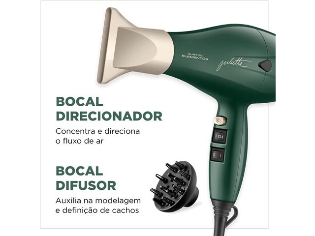 Secador de Cabelo By Juliette Mondial Verde Oliva 2000W  SCP-JU-02 - 4
