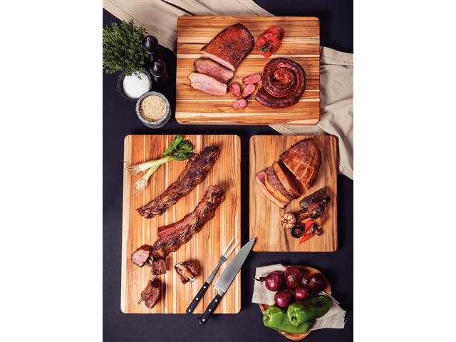 Tábua com Empunhadura Churrasco Tramontina em Madeira Teca 50x38 cm - 2