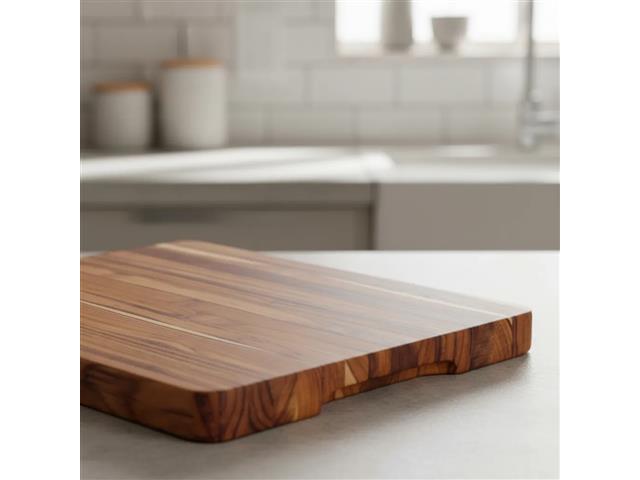 Tábua com Empunhadura Churrasco Tramontina em Madeira Teca 40x30 cm - 9