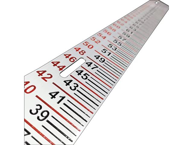 Régua Linimétrica - Fluviométrica 1000x70x2mm - 1