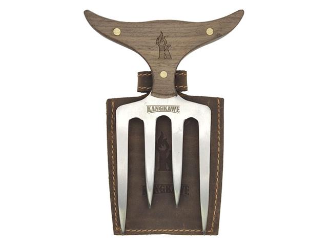 Garra Búfalo Premium C/Funda De Cuero Café Para Asados Kangkawe