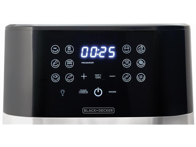 Air Fryer Digital Visor Frontal Black&Decker Gourmand Gris 1700W 220V - 2