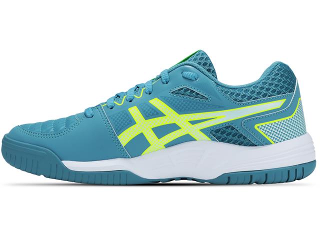 Tênis Asics Gel-Backhand Gris Blue/Safety Yellow Fem Tam 39 - 1