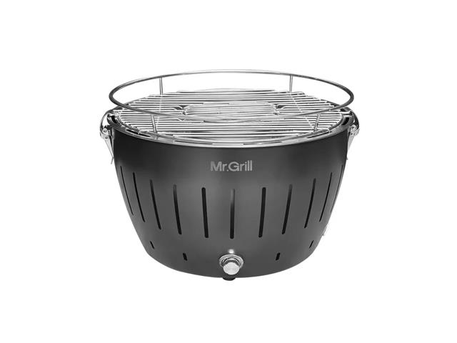 Parrilla portátil a carbón Mr. Grill Turbo Grill, Negro