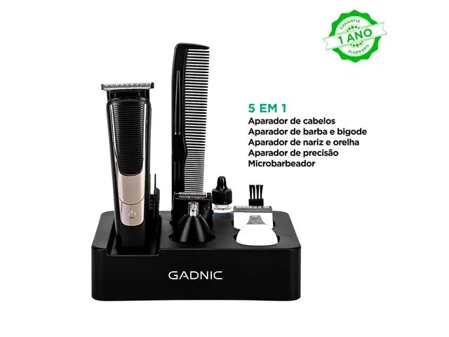 Aparador de Pelos Recarregável Gadnic 5 em 1 Bivolt - 1