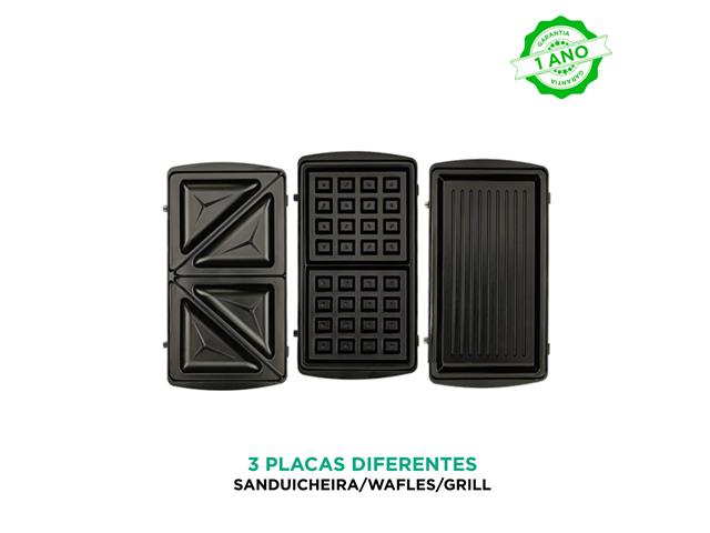 Sanduicheira Grill 3 em 1 Gadnic 220V - 1